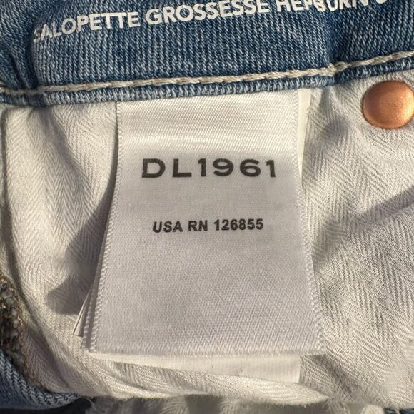 DL1961 Hepburn Maternity Overalls Women's Size Small Light Wash Blue in EUC! - Picture 5 of 8